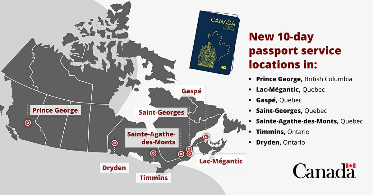 Canada new passport locations